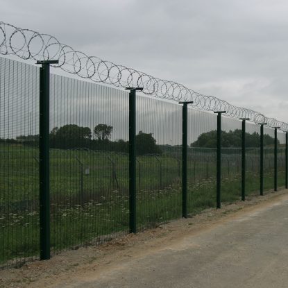 Galvanised Security Fencing